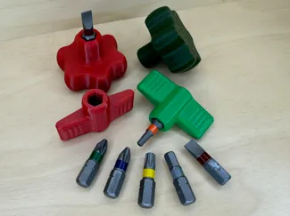 Miniatur Schraubendreher, Bithalter, Sterngriff