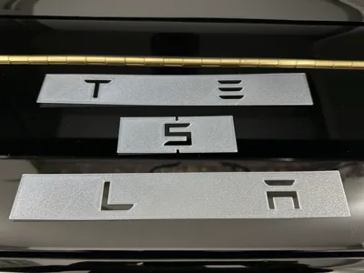 Tesla Model Y 3 Emblem Letters Install Template