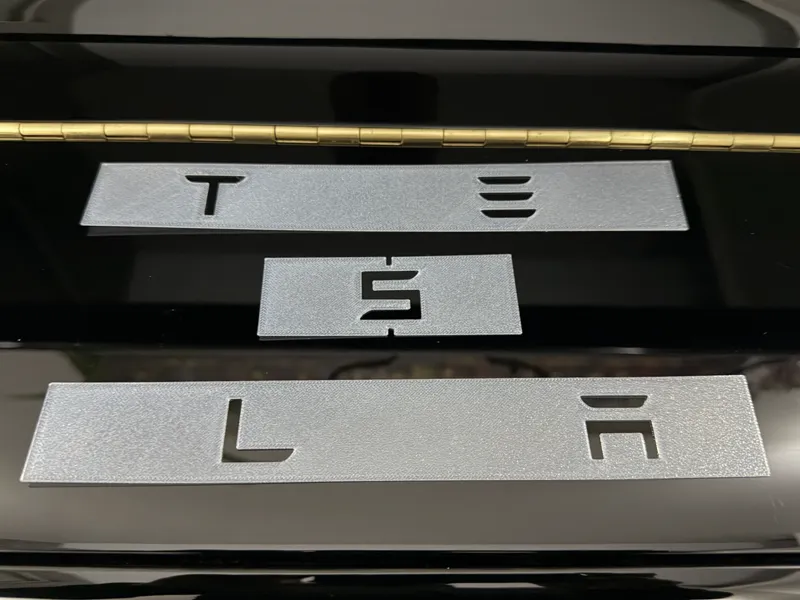 Tesla Model Y 3 Emblem Letters Install Template