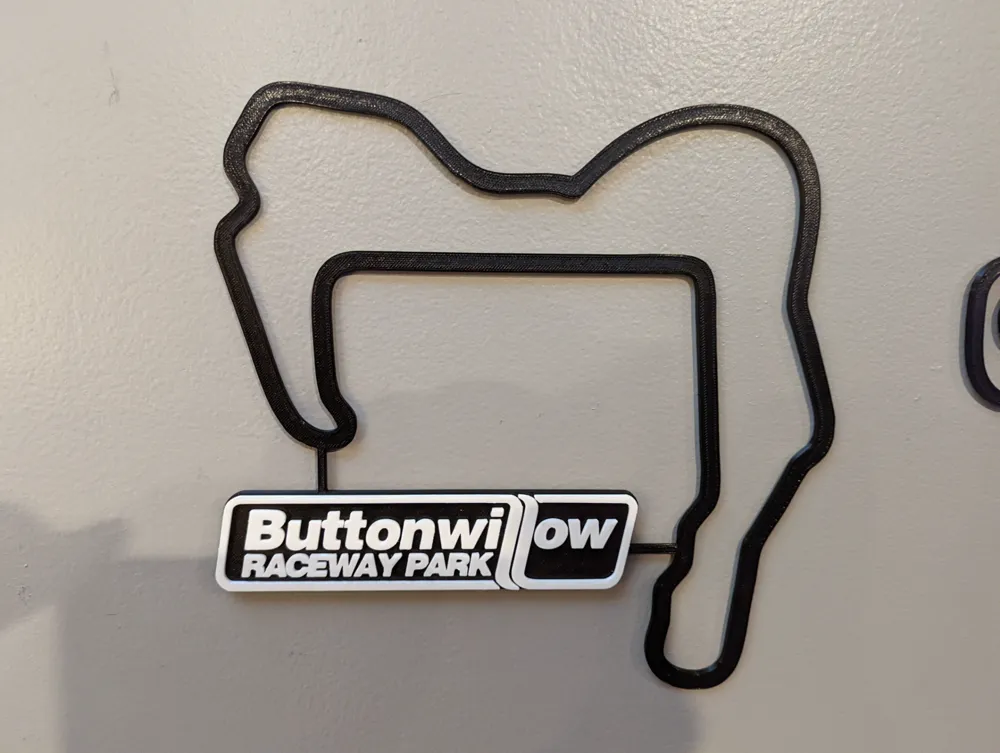 Buttonwillow Track Map (Multi Color with Nameplate) by dakjones82