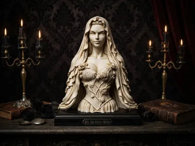 Gothic Bride Pin Up Bust