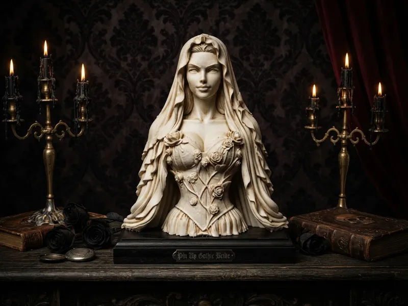 Gothic Bride Pin Up Bust