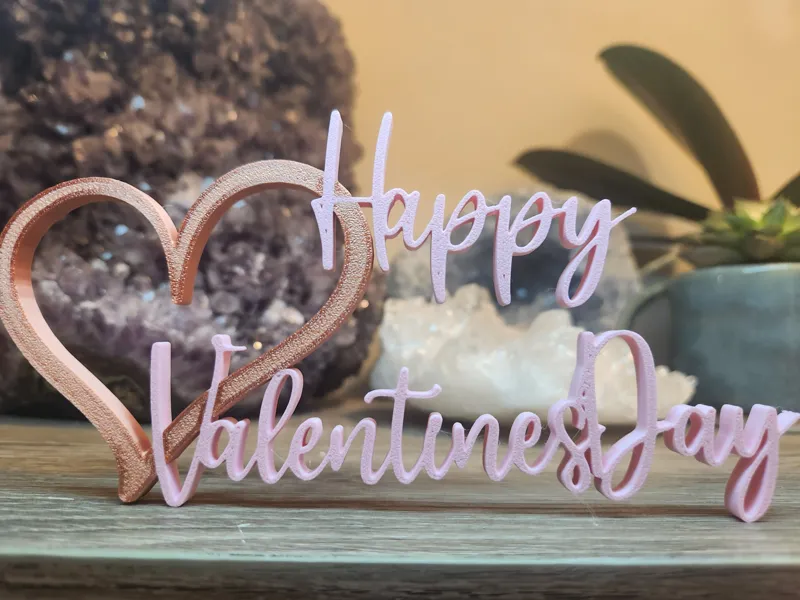 Happy Valentines Day - Heart - Gift Tag - Desk Sign - Wall Art