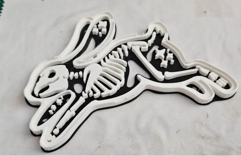 Helloween cookie cutter rabbit skeleton