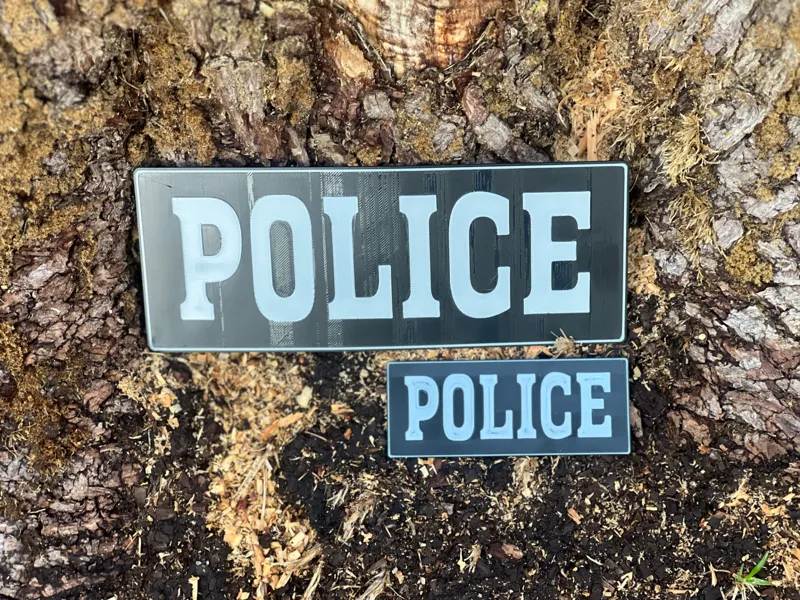 TPU "POLICE" Patch - POLICE Patch for Vest/Shirt