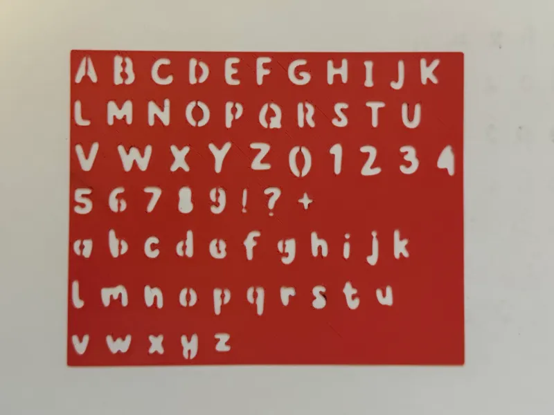 Alphabet Font Stencil