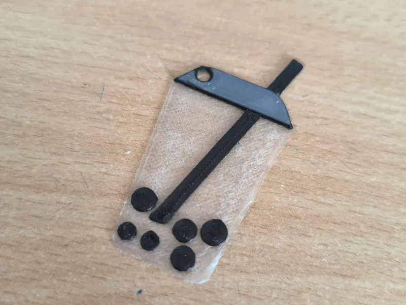 Bubble tea keychain