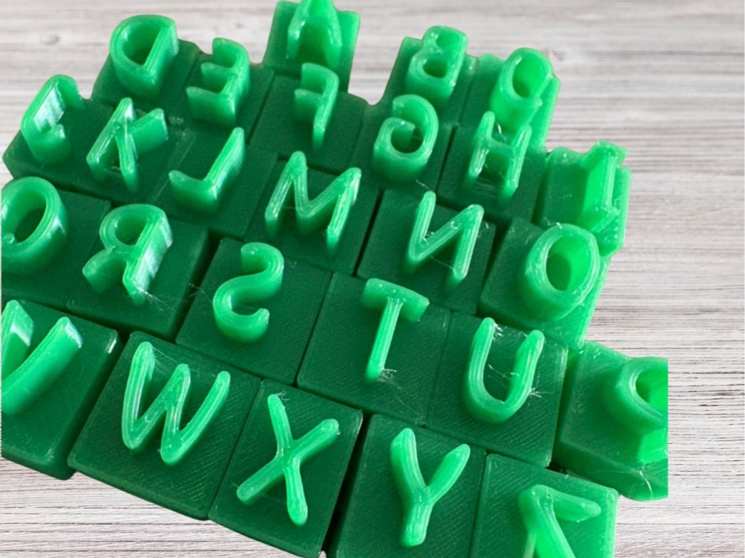Sellos para cerámica  letras abcedario