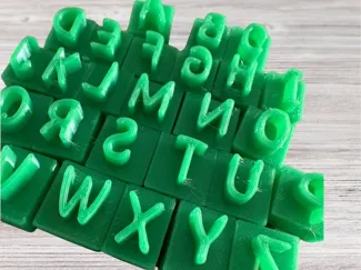 Sellos para cerámica letras abcedario