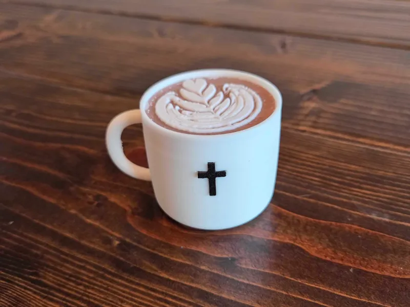 Coffee Pour Mug Decor - Cross (sm)