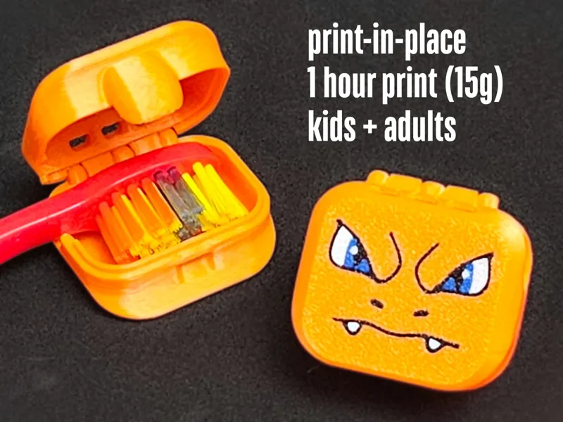 Pocket Monster Toothbrush Case – Charizard Edition