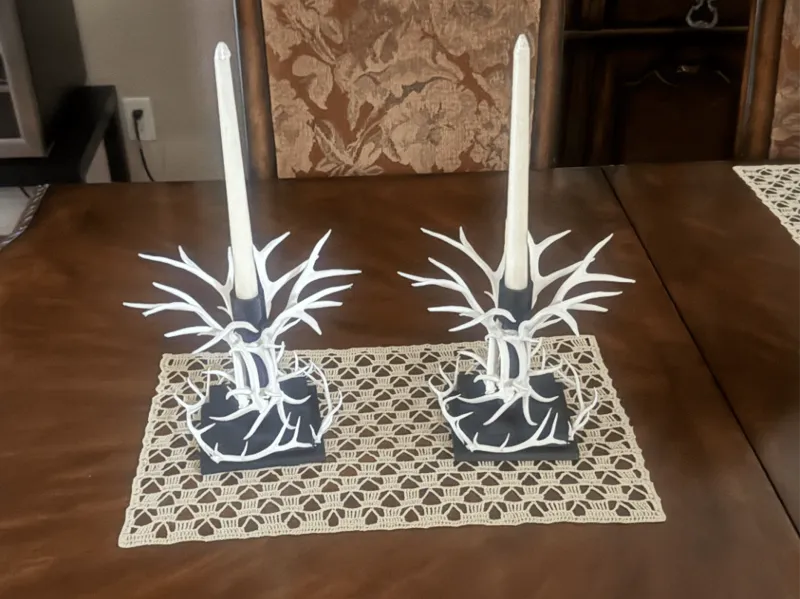 Antler Candlestick Holder Decor