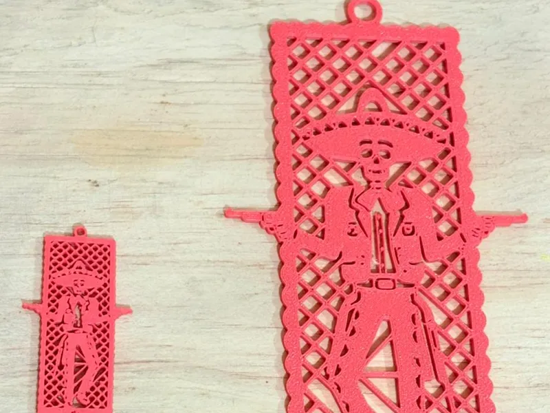 Separador Arete Dia de muertos papel picado