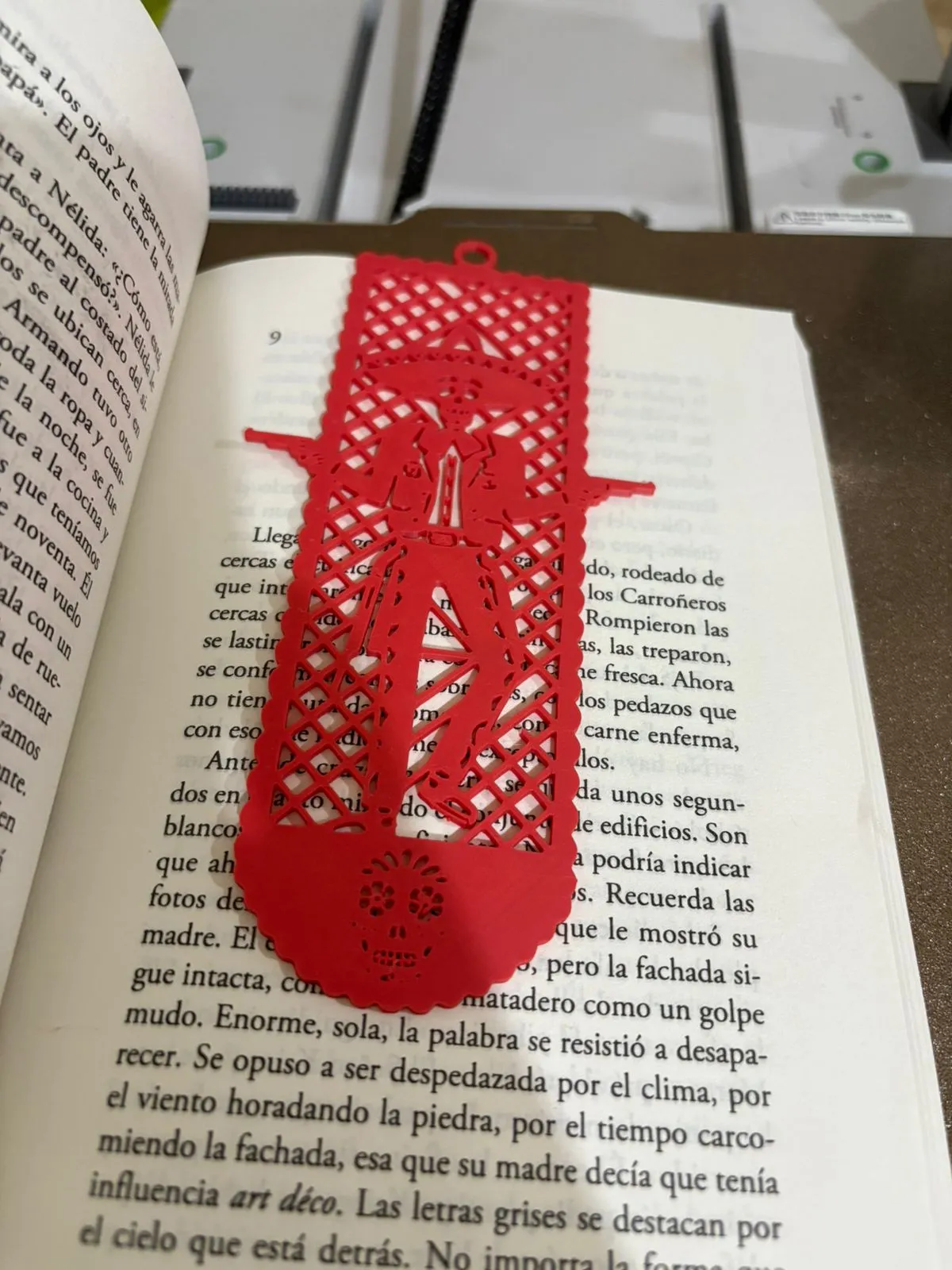 Separador Arete Dia de muertos papel picado view 2