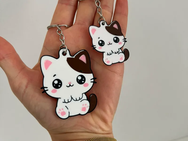 Cute Cat Keychain - Eacy AMS Multicolor Print