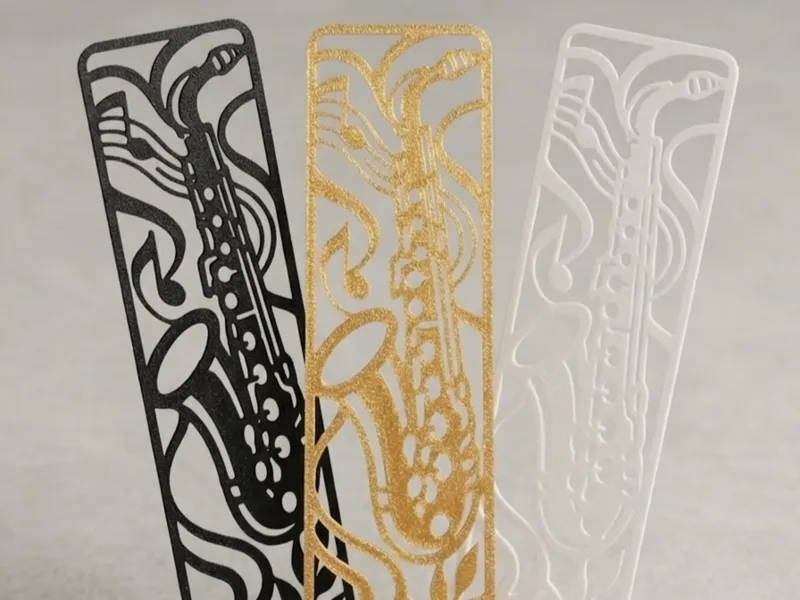 Saxophone Cutout Bookmark | Fast One-Color Print