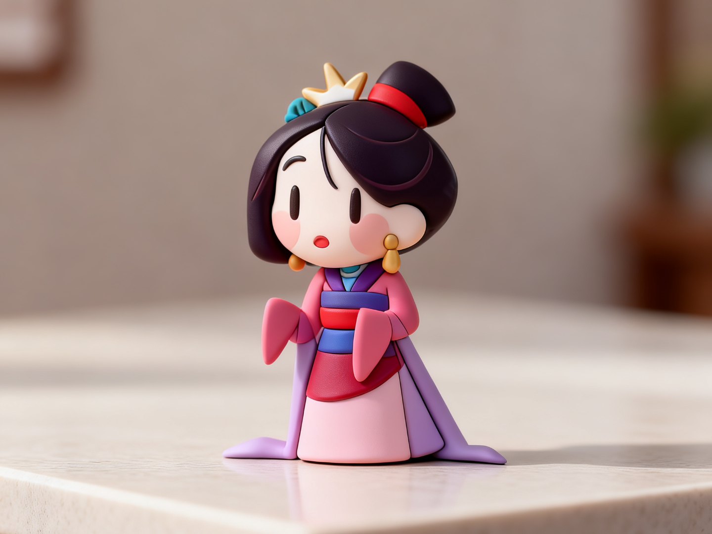 花木兰-Q萌可爱的公主系列-儿童过家家涂色玩具