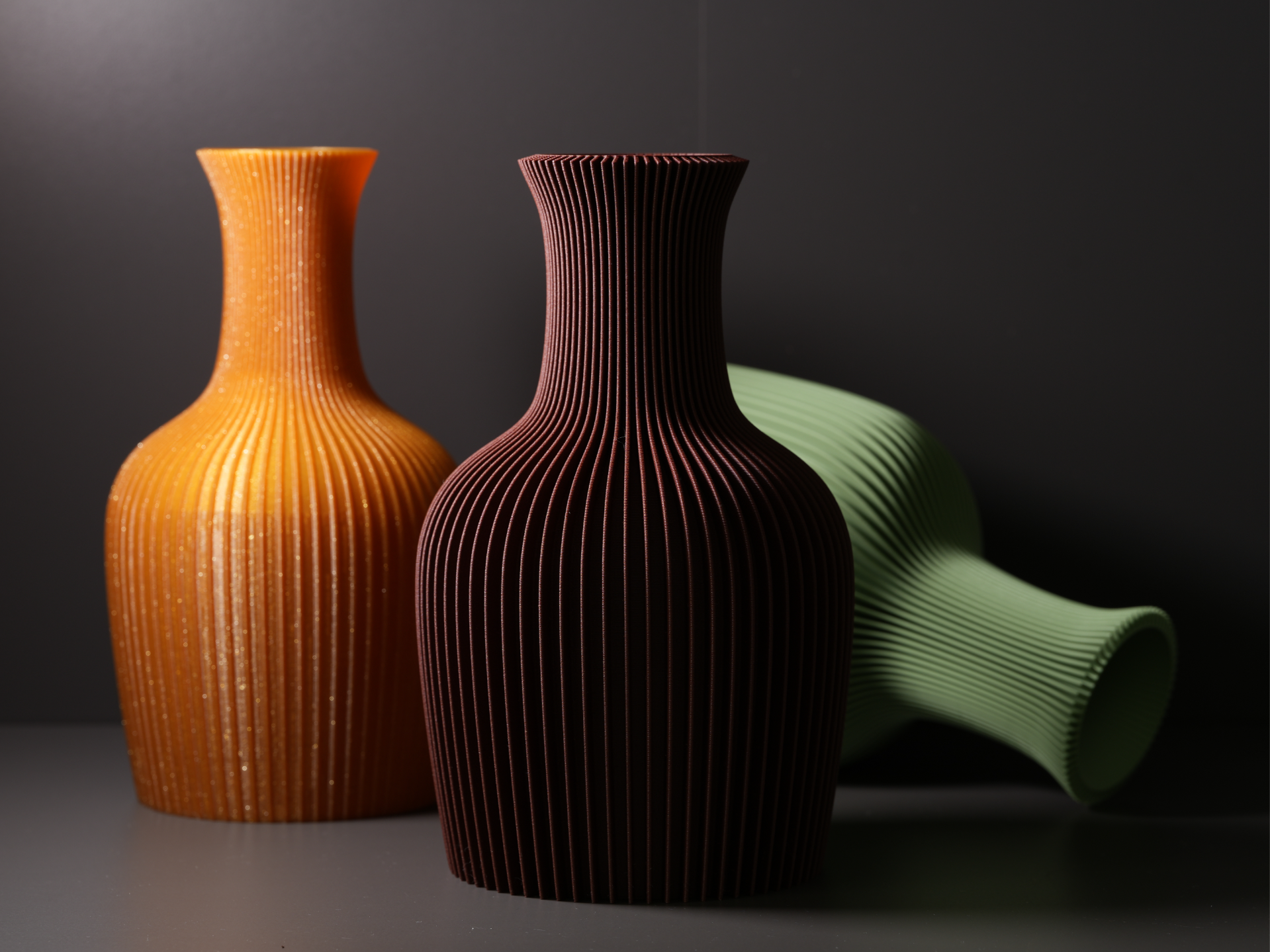 Creden | Japandi Spiral Ribbed Vase - 1