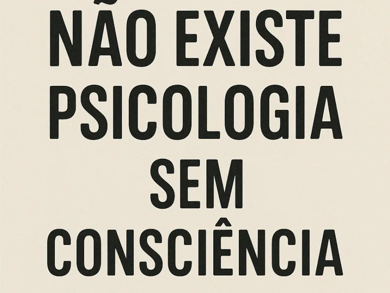 Não existe psicologia sem consciência