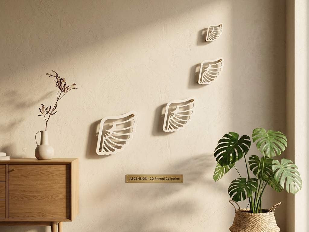 Wing Gradient Wall Art – Modular 3D Printed Decor