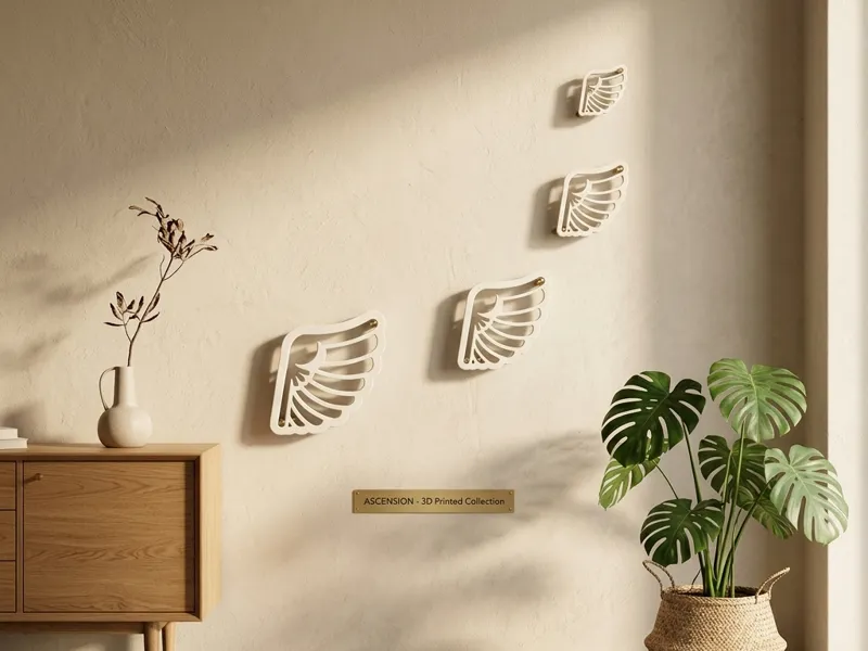 Wing Gradient Wall Art – Modular 3D Printed Decor
