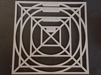Parametric TTRPG AoE circle/square measuring tool