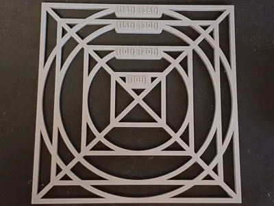 Parametric TTRPG AoE circle/square measuring tool