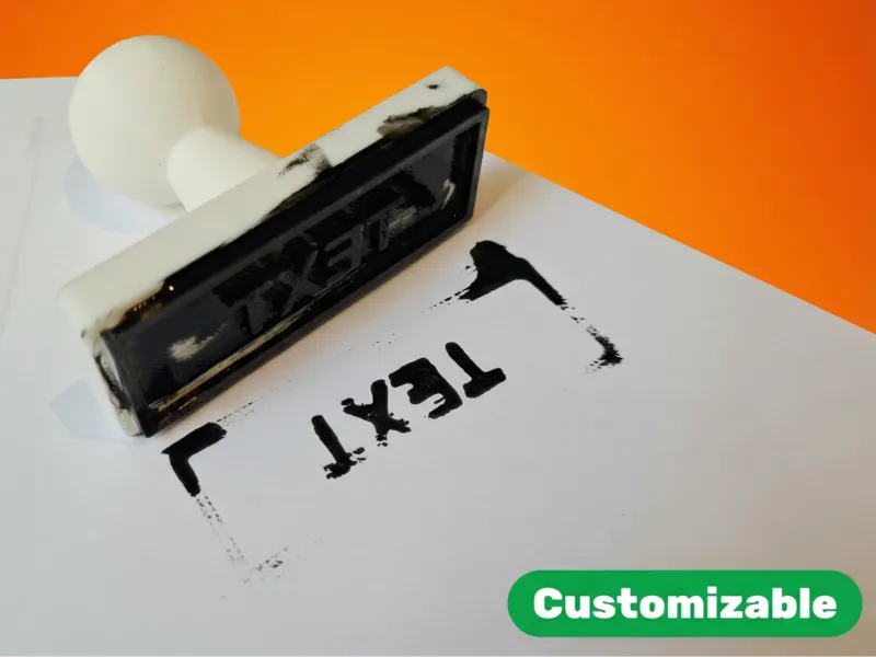 Parametric 3D Custom Stamp Generator