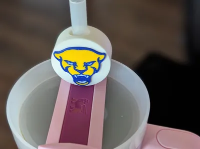 University Pittsburgh Panther Stanley Straw Charm