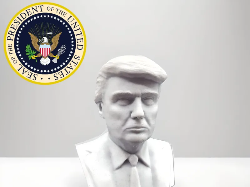 President Donald Trump Bust 
