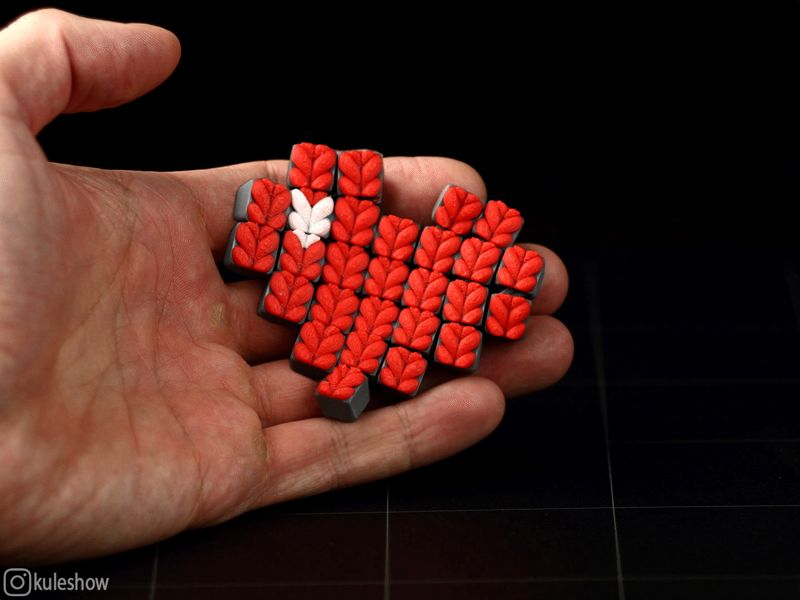 Knitted Flexible Pixel Heart