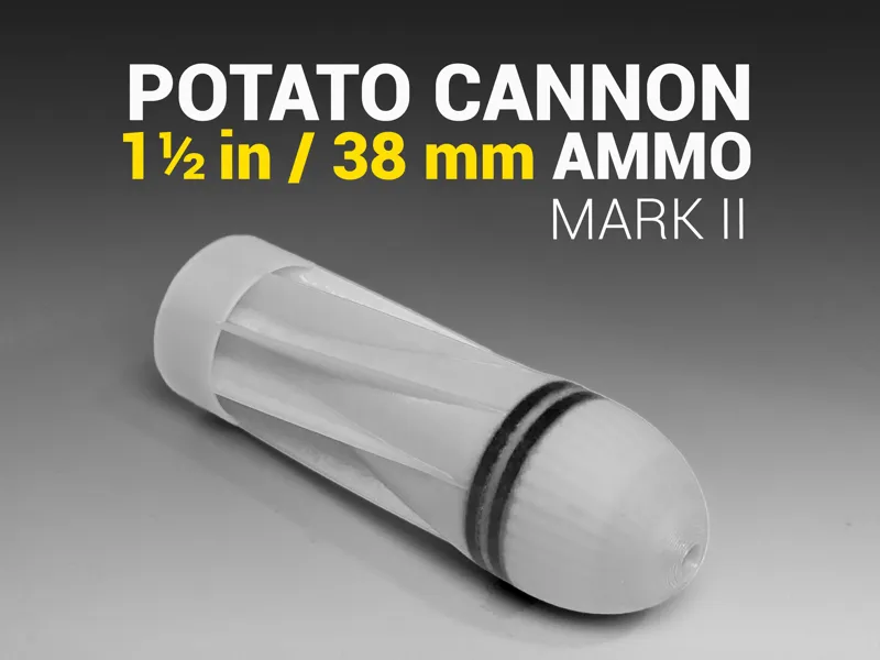 38mm (1 1/2 in) Experimental Potato Cannon ammo