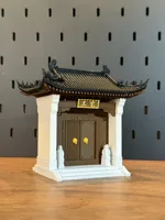 中式四合院大门（屋顶多色打印，支撑易拆）