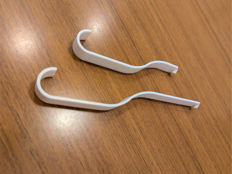 Extended picture rail hook - Direct hooking