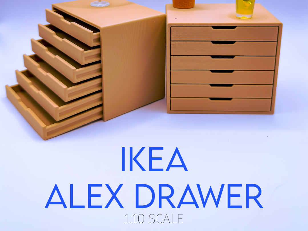 Dollhouse Alex Drawer Unit - To Scale