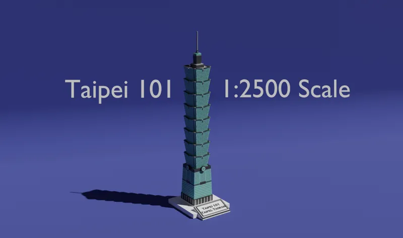 Taipei 101 Scale Model Display