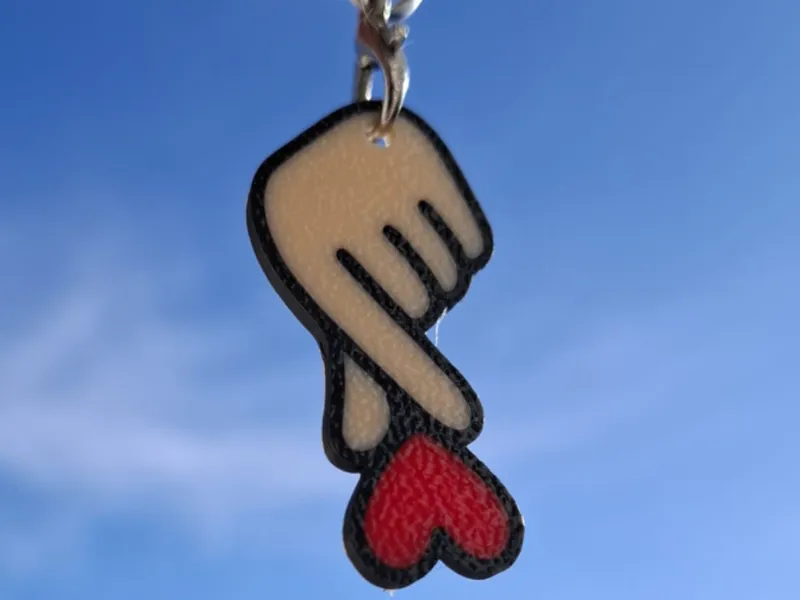porte-clés doigts coeur Coréen