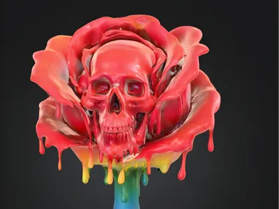 Melting Halloween Rose