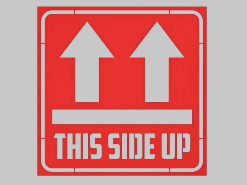 This side up - stencil for spray paint