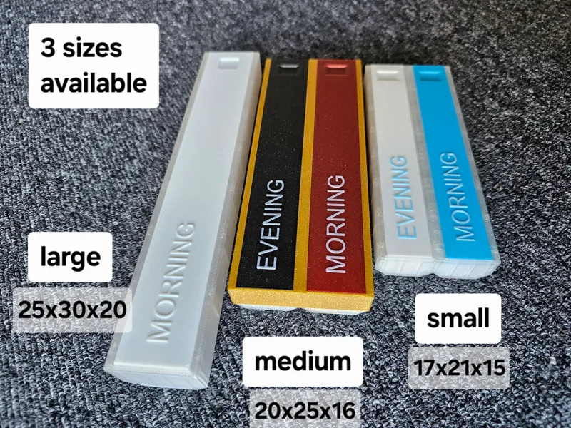 Pill Box Medium (1 to 4 rows) Sliding Lid
