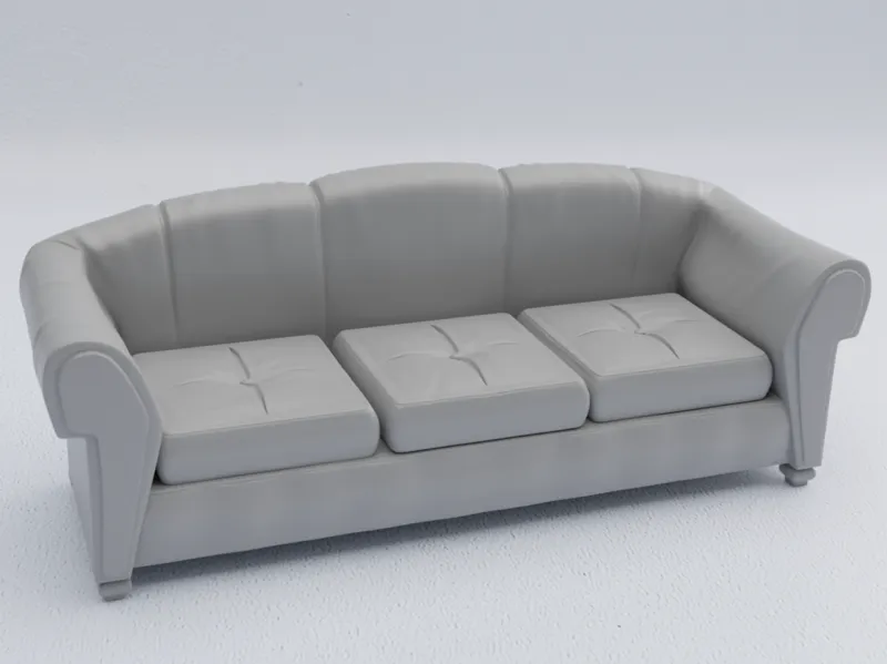 sofa separated into 4 parts