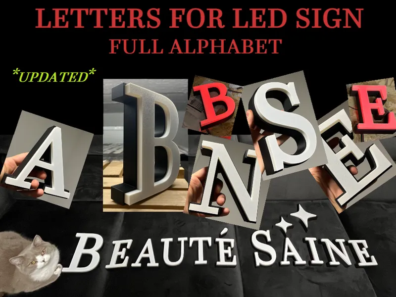 Letters for LED sign (FULL ALPHABET)