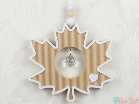 Letrero o emblema decorativo: Boho Maple Leaf Suncatcher — referencia de MakerWorld