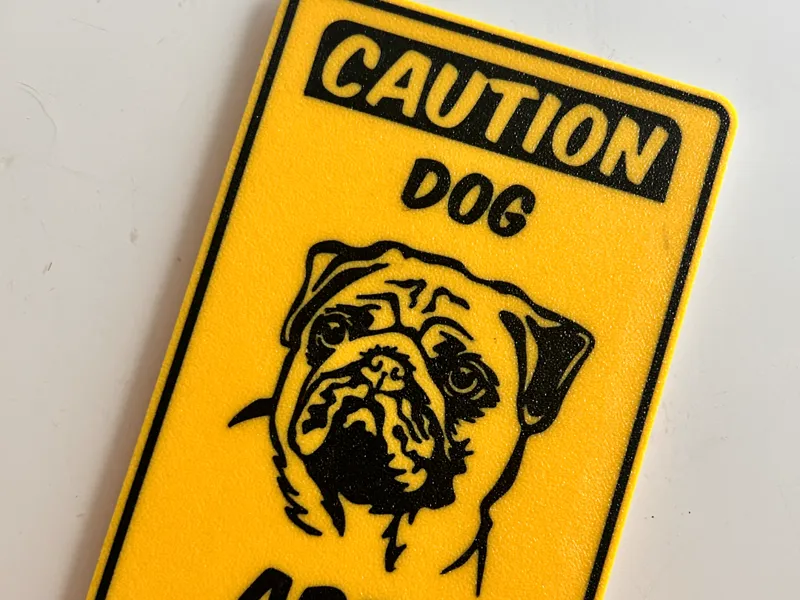 Hunde Schild Mops