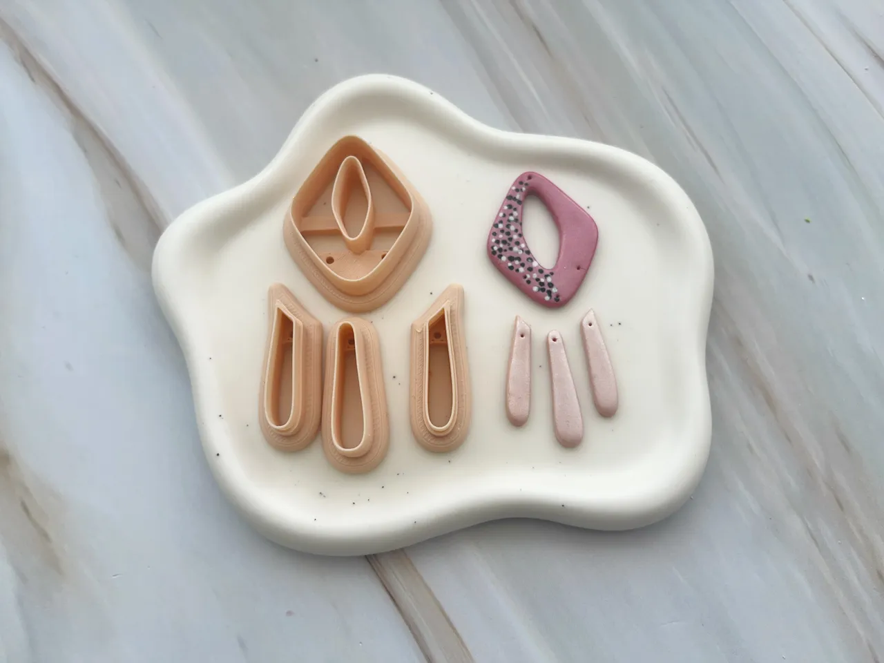 Modern Polymer Clay Cutters Earrings Set view 2