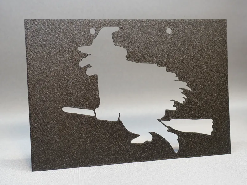 Witch On Broomstick - Stencil