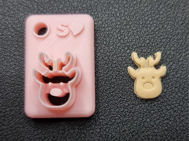 Polymer Clay Earring Cutter – Reindeer
