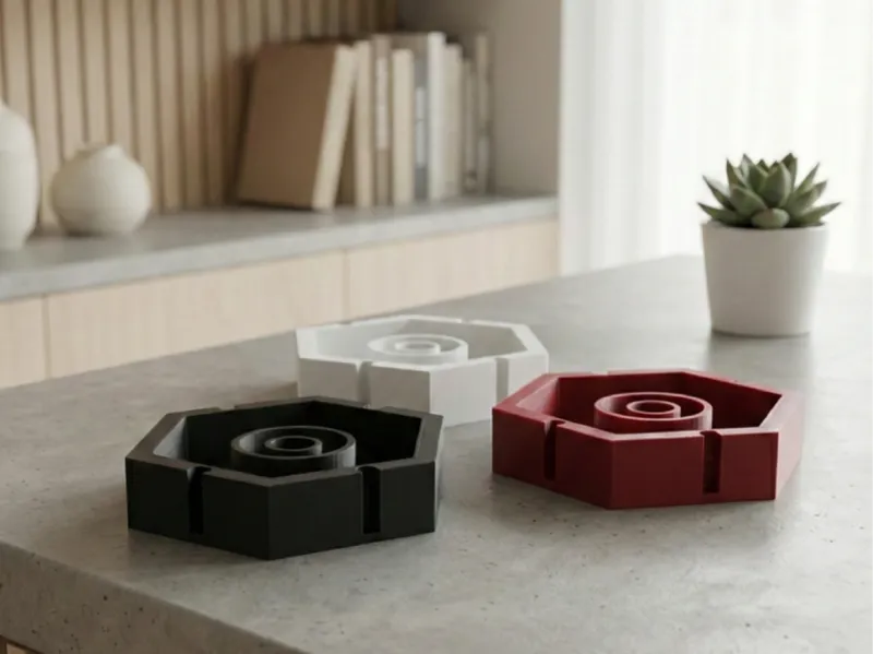 MODERN HEXAGON ASHTRAY - Minimalist - NO SUPPORT