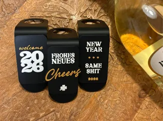 Flaschenanhänger 3er-Set Silvester 