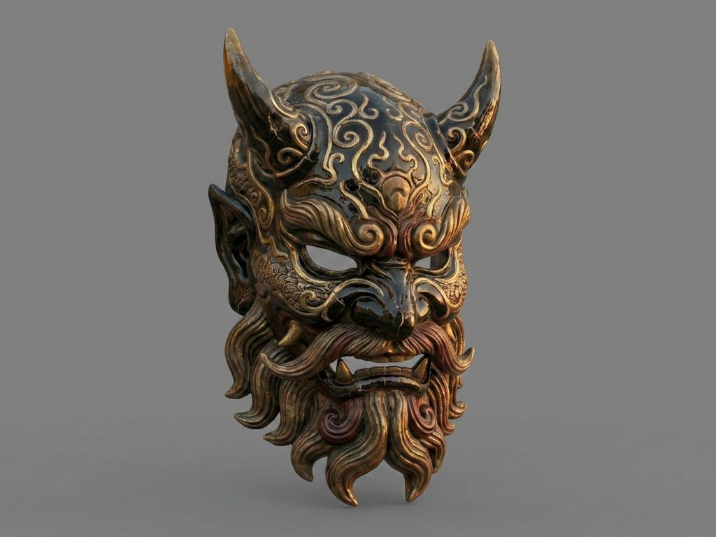 Japanese Samurai Oni Mask Odin